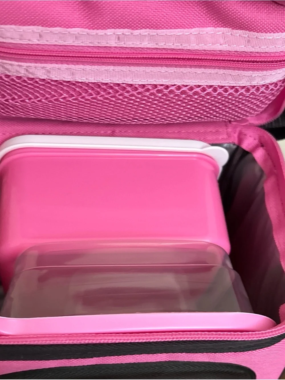 Hello Kitty Lunch Box Insulated Picnic School Pink Blue Plaid